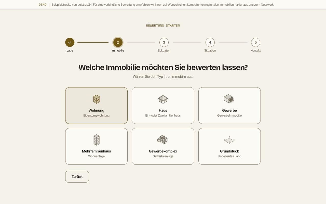Screenshot: Property valuation (view 3)